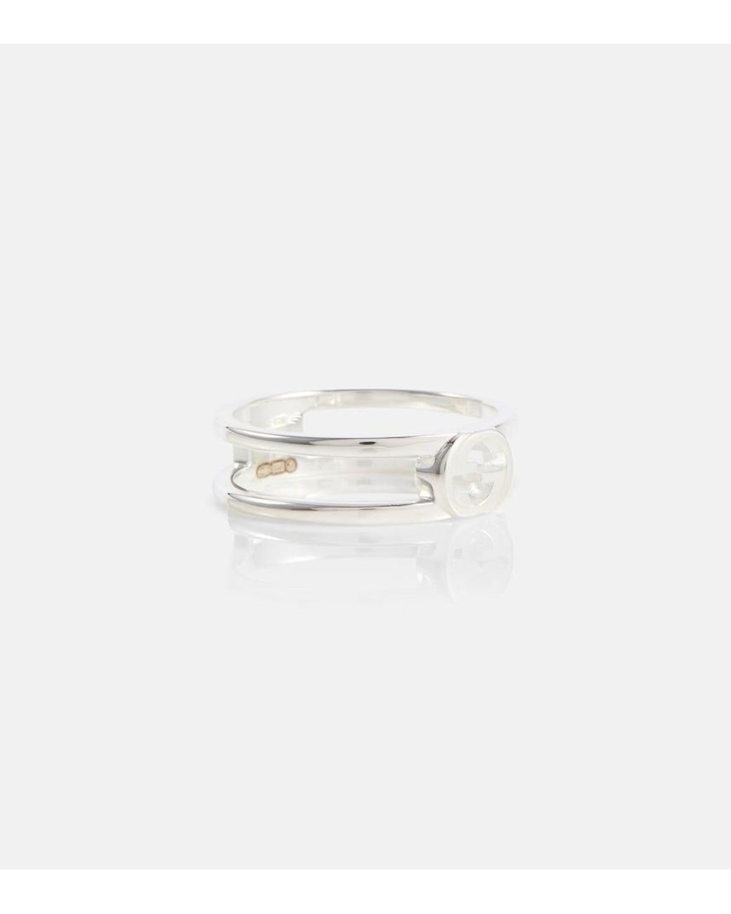 Anello Interlocking G di Gucci in White