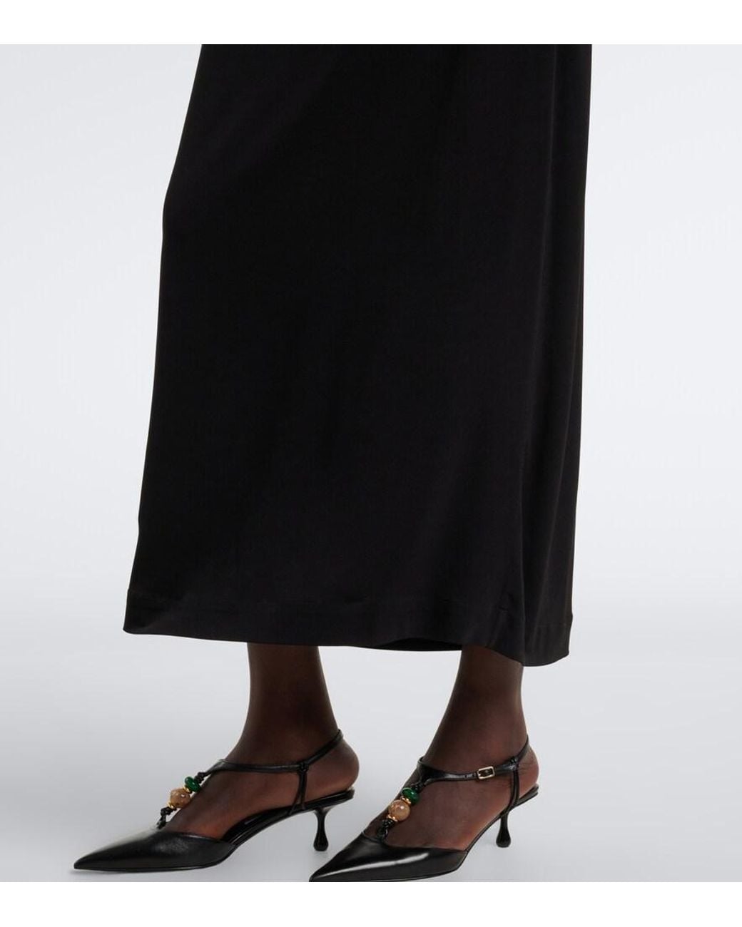 Altuzarra Black Betsy Embellished Jersey Midi Dress
