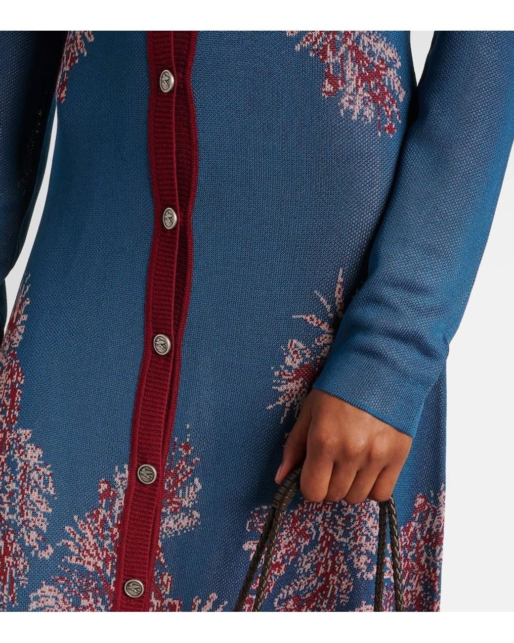 Etro Purple Paisley Jersey Shirtdress