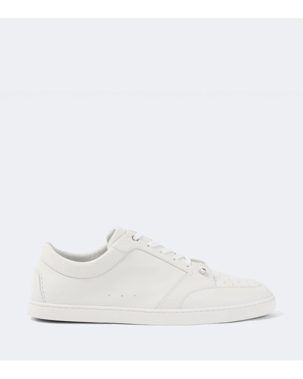 Christian Louboutin White Apos;S Chambelisneak Leather Low-Top Sneakers for men