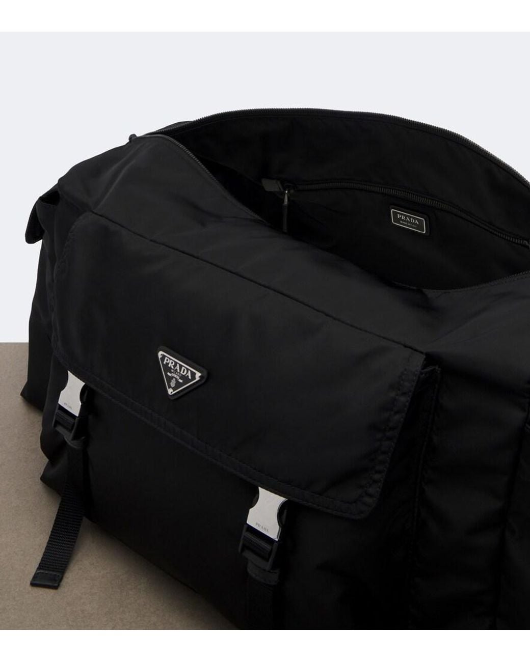 Prada Black Explore Re-Nylon Duffel Bag
