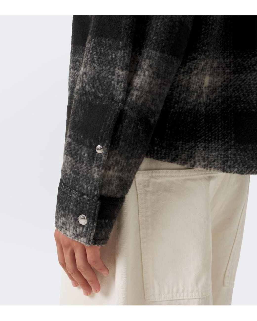 Moncler Black Archivio Checked Jacket for men