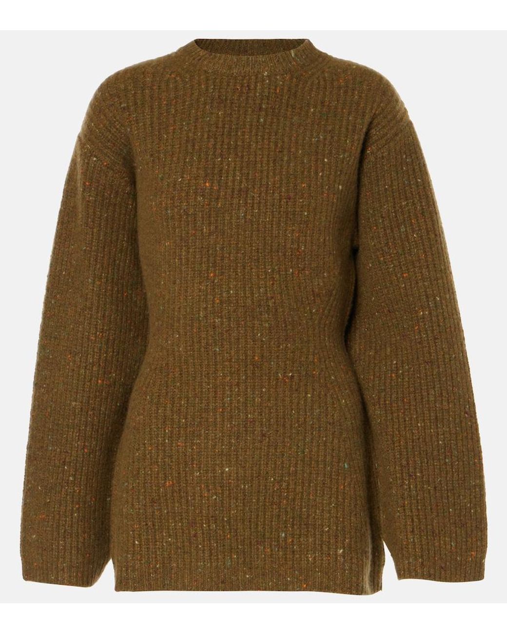 Co. Green Wool And Cashmere-Blend Sweater