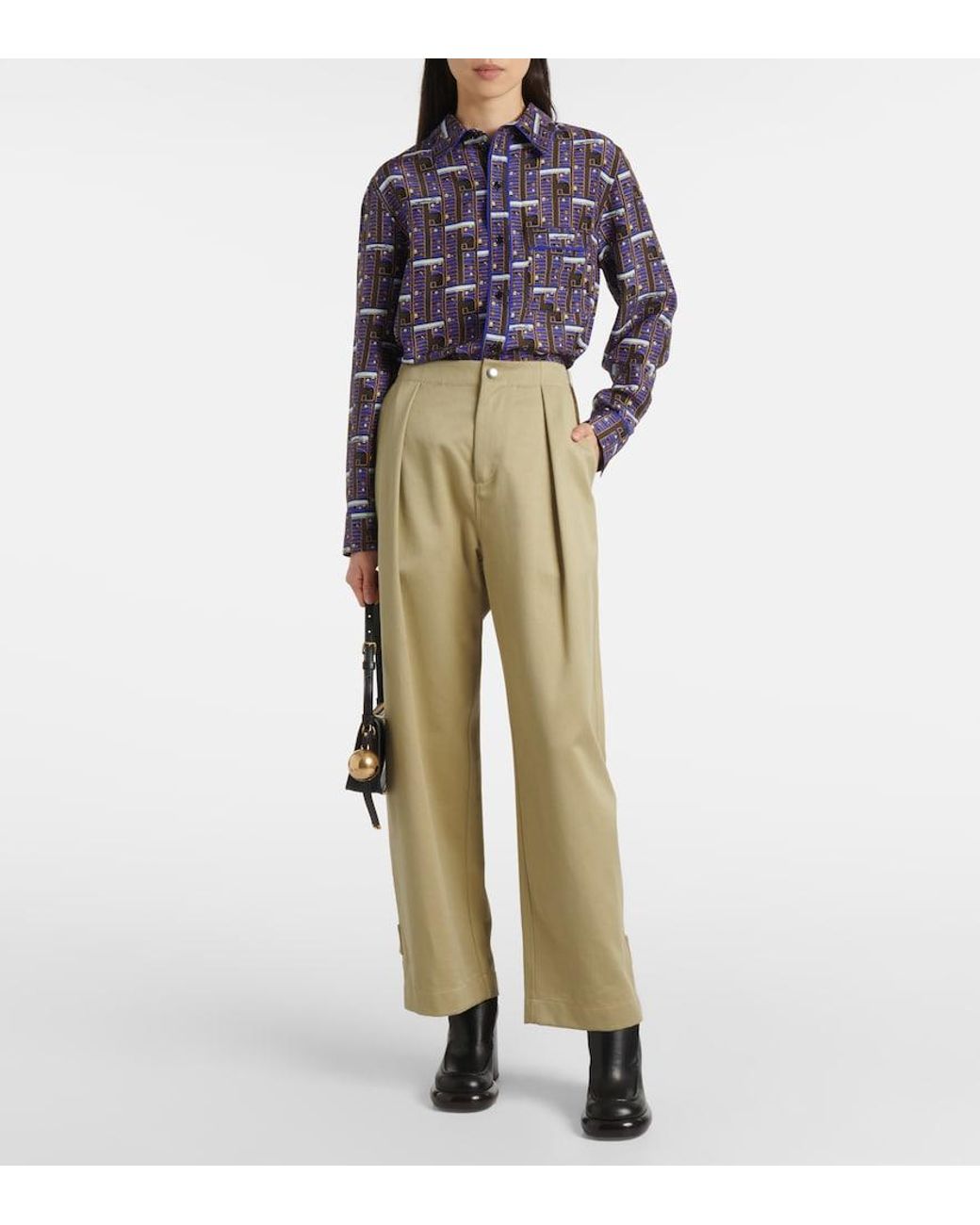Burberry Blue Silk Shirt