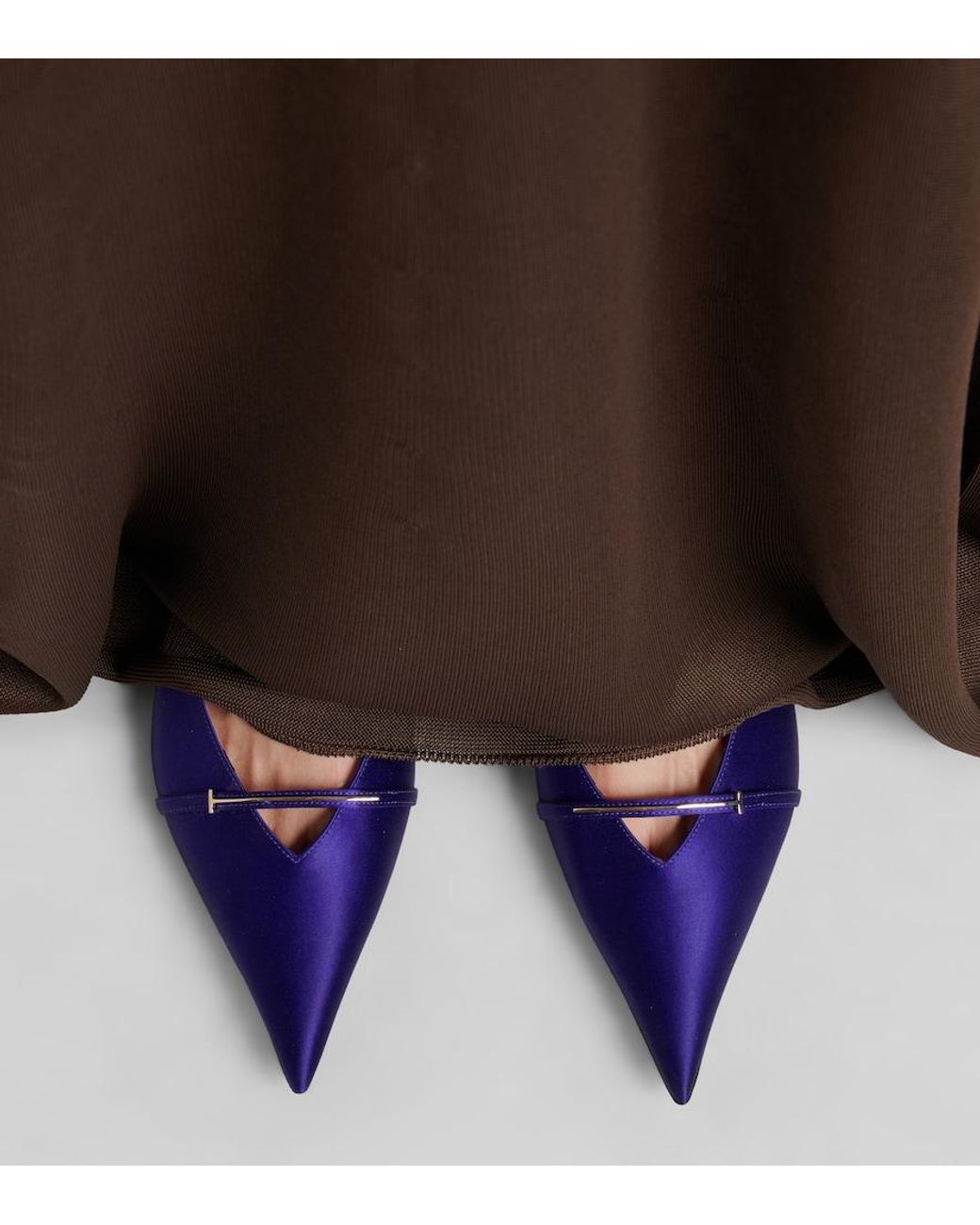Tom Ford Blue Julianne Satin Mules