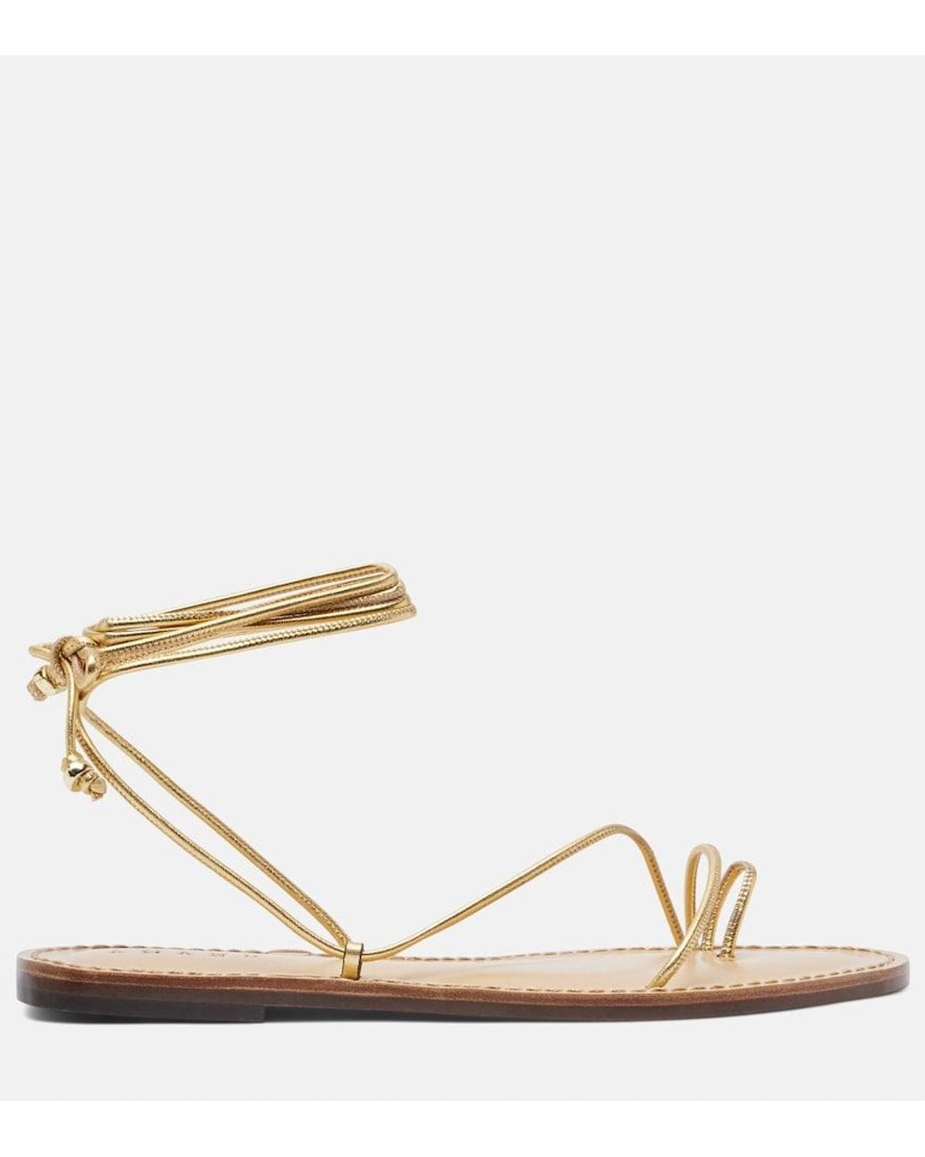 Amanu Karima Metallic Leather Sandals