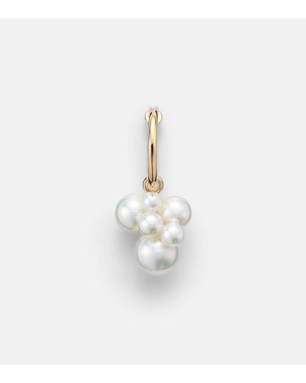 Sophie Bille Brahe White Botticelli 14Kt Single Earring With Pearls