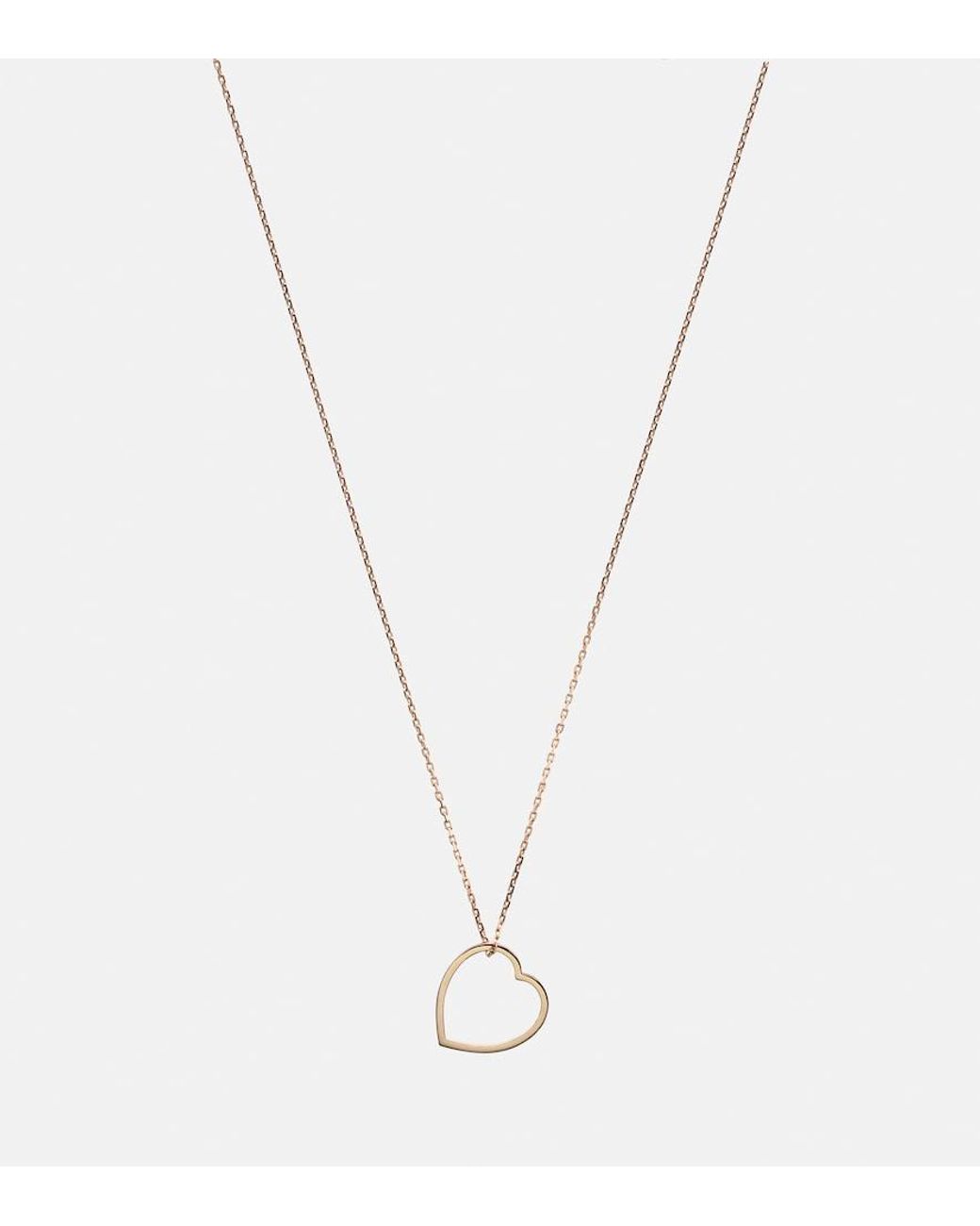 Repossi White Antifer Heart 18Kt Rose Necklace