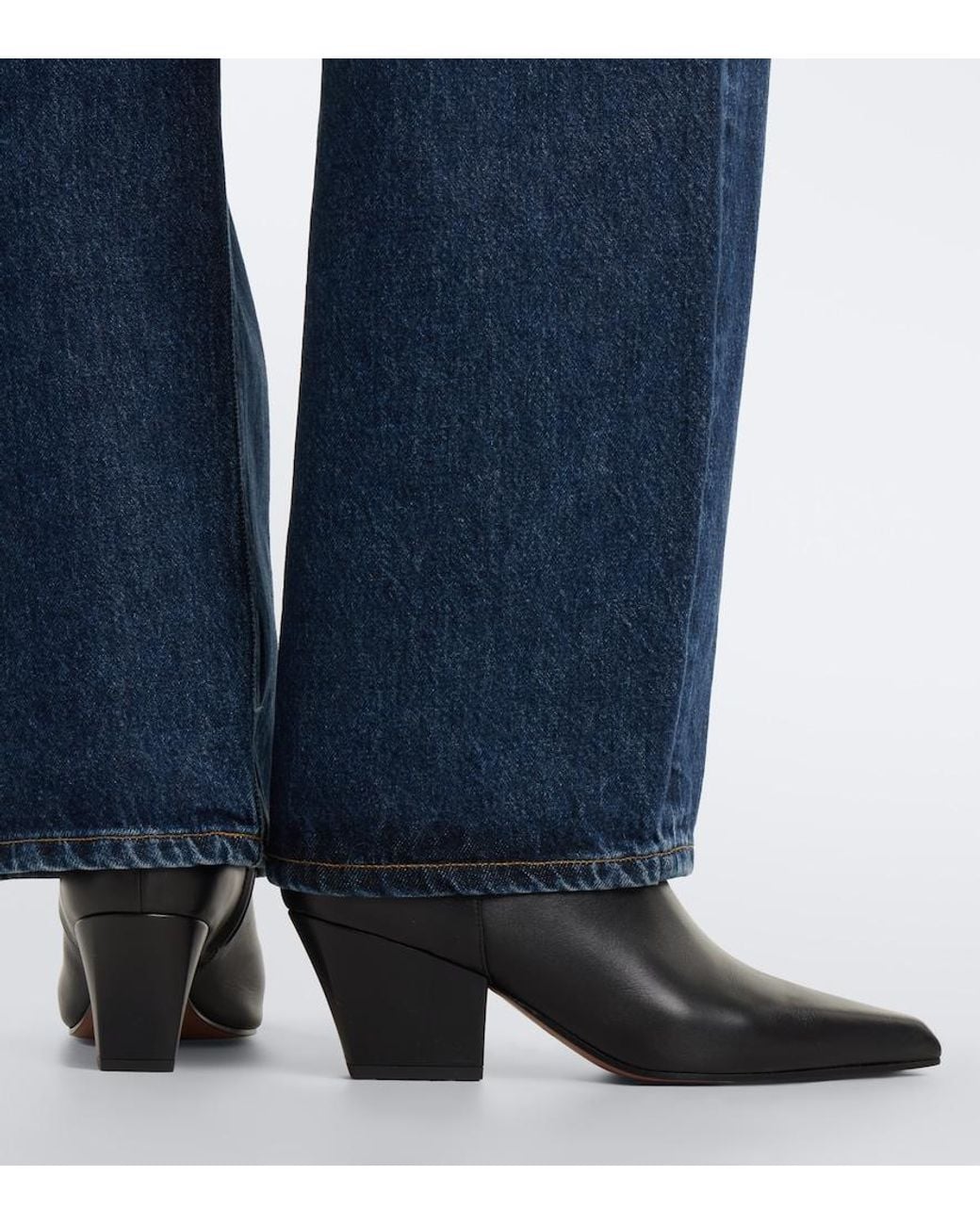 Paris Texas Black Jane Leather Ankle Boots