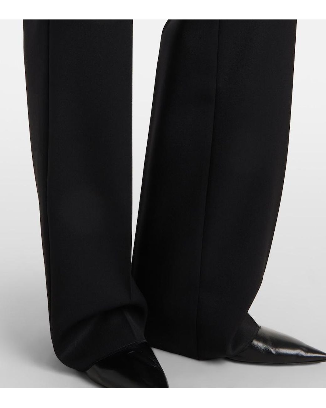 Max Mara Blue Cannes Virgin Wool Straight Pants
