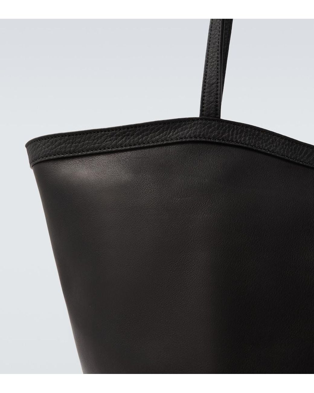 The Row Black Park Xl Leather Tote Bag for men