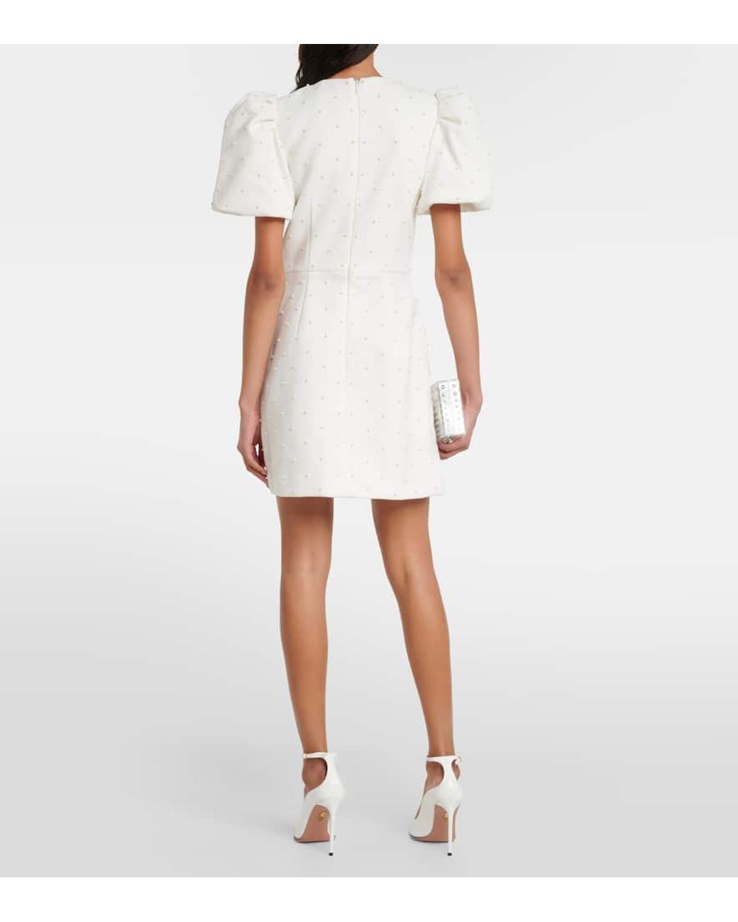 【REBECCA VALLANCE】Bridal Ophelia bow-detail minidress Rebecca Vallance Bridal Ophelia Bow-Detail Minidress in