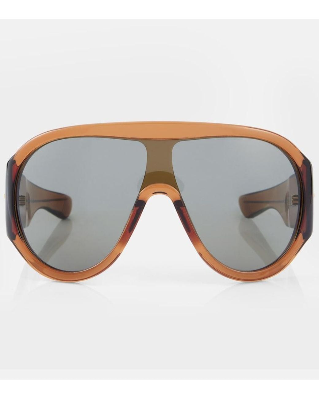 Bottega Veneta Gray Scudo Shield Sunglasses