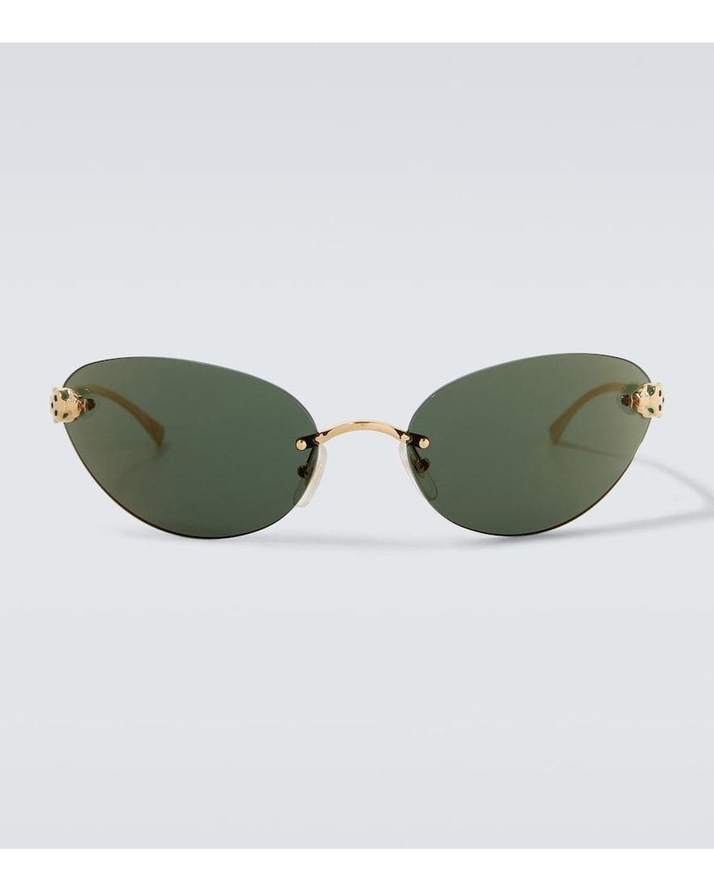 Cartier Green Panthere De Cartier Cat-Eye Sunglasses for men