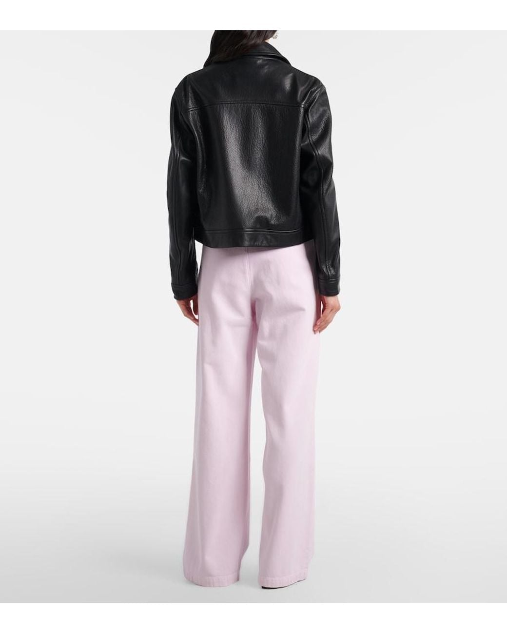 Agolde Pink X Maria Mcmanus Belted Wide-Leg Jeans