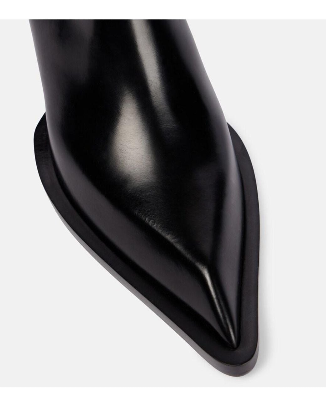 Jil Sander Black Leather Ankle Boots