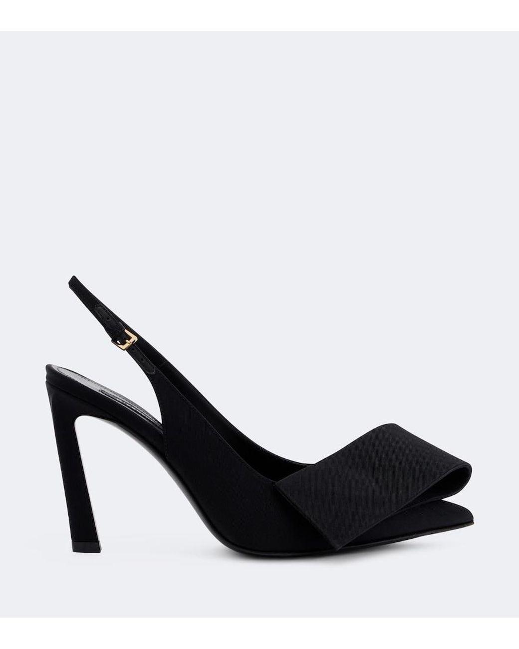 Givenchy Black Twisted Ribbon Slingback Pumps