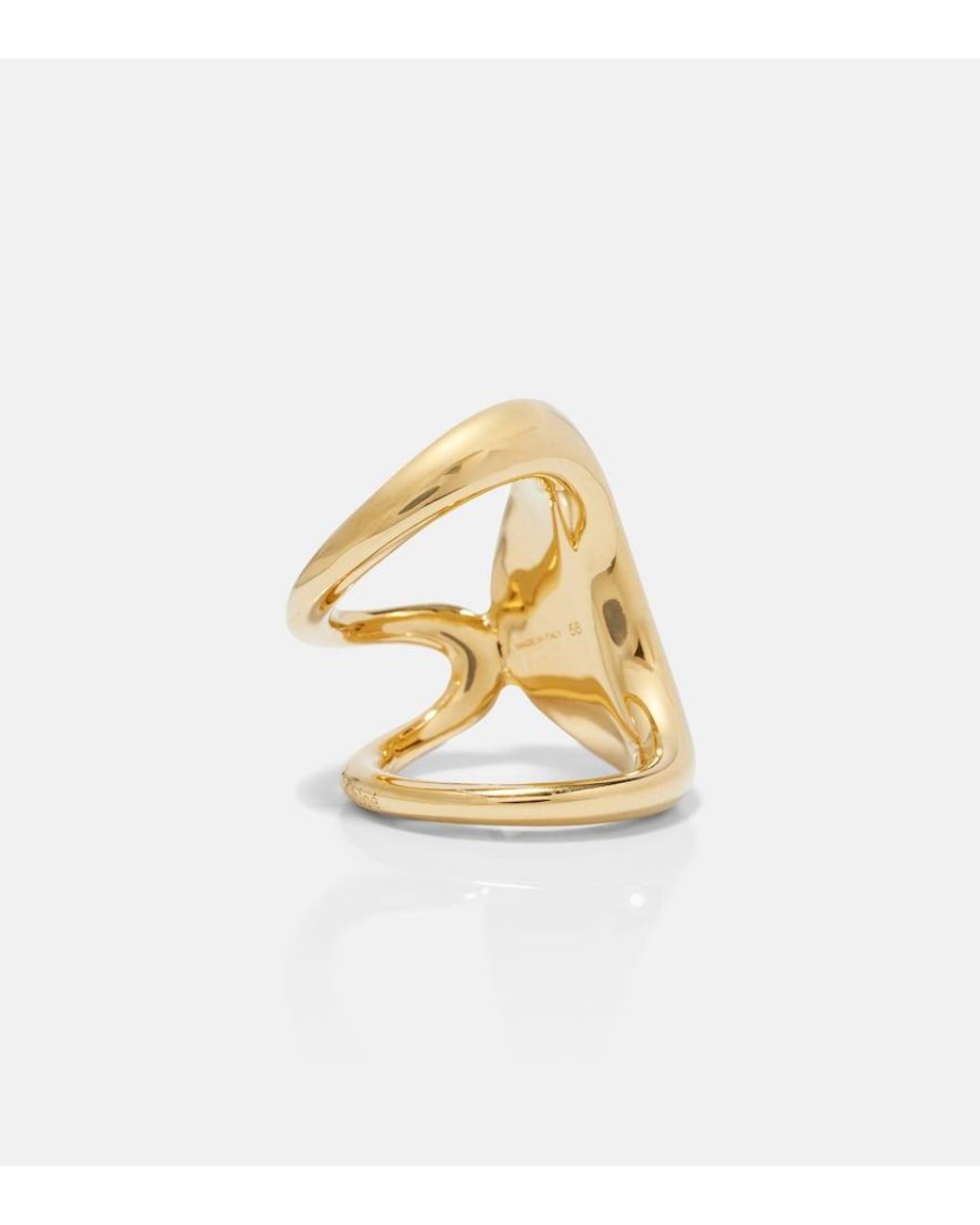 Anillo Con Logo Chloé de color Metallic