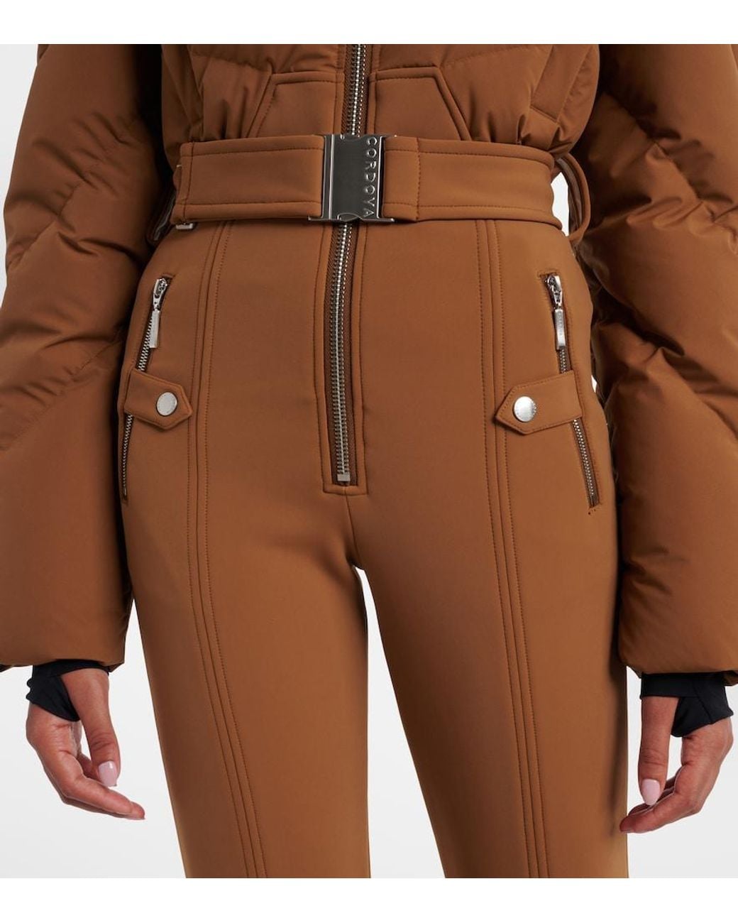 CORDOVA Brown Ajax Quilted Down Ski Suit