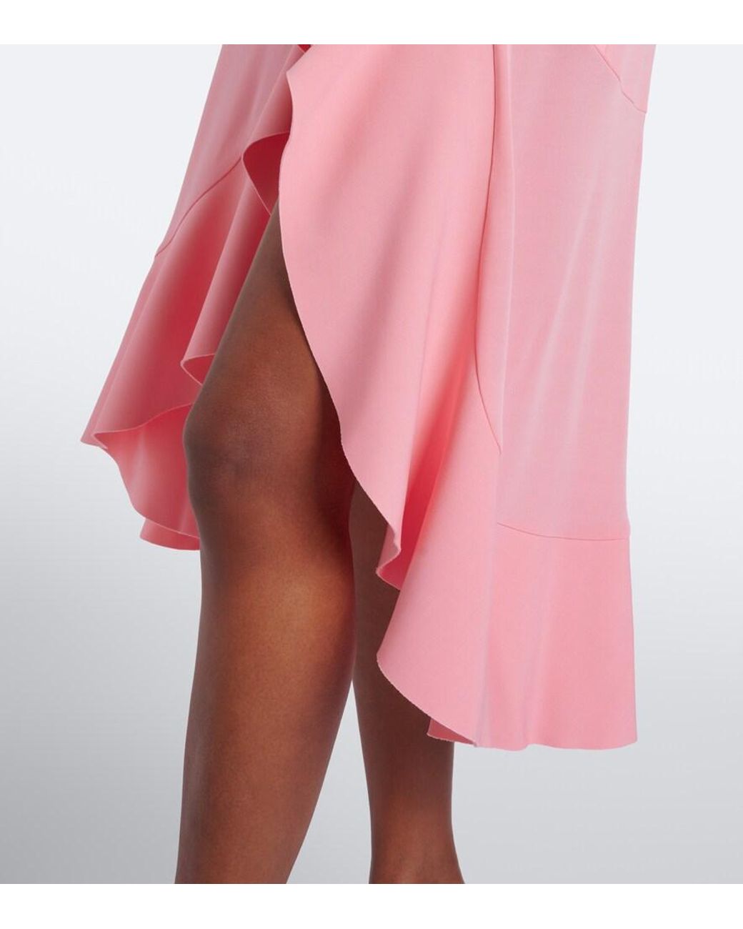 Stella McCartney Pink Frill Trim Midi Dress