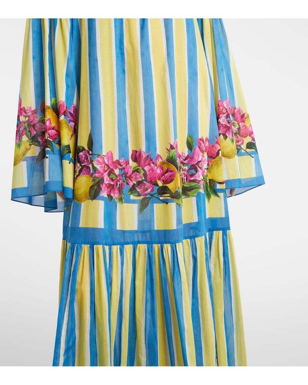Dolce & Gabbana Blue Striped Cotton Kaftan