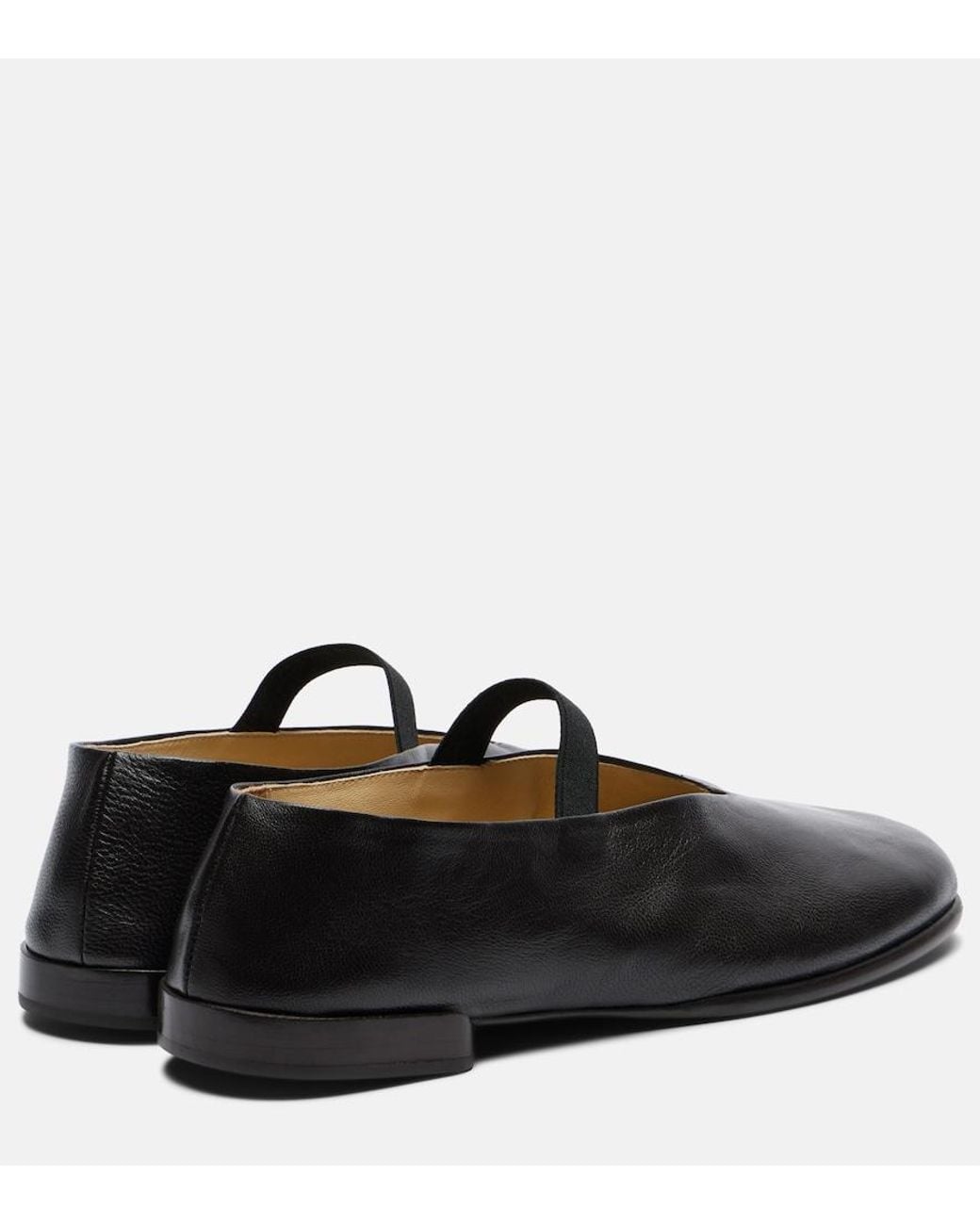 Lemaire Black Glove Leather Ballet Flats