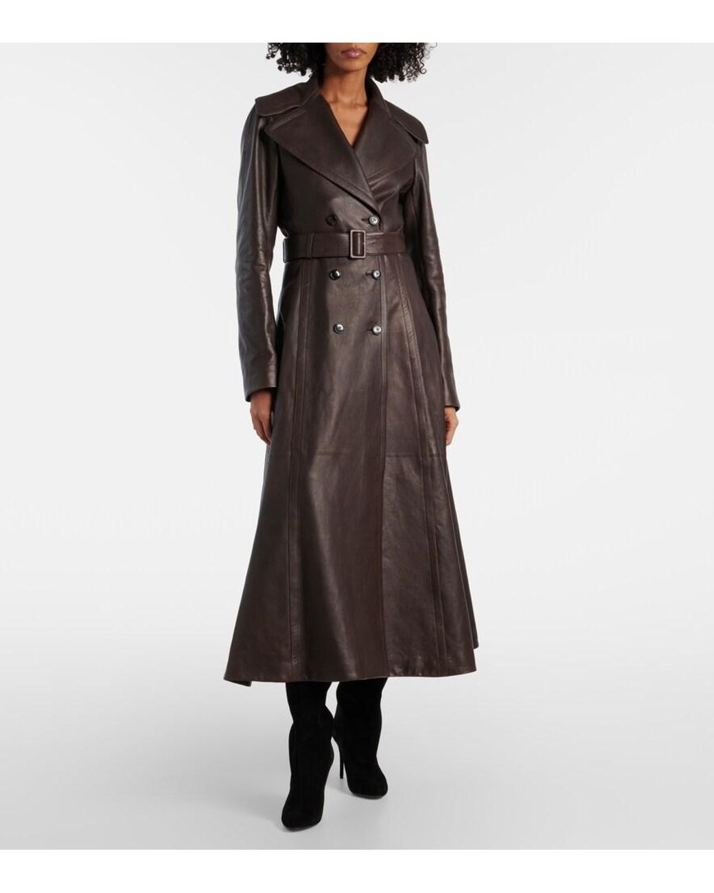 Alaïa Brown Leather Coat