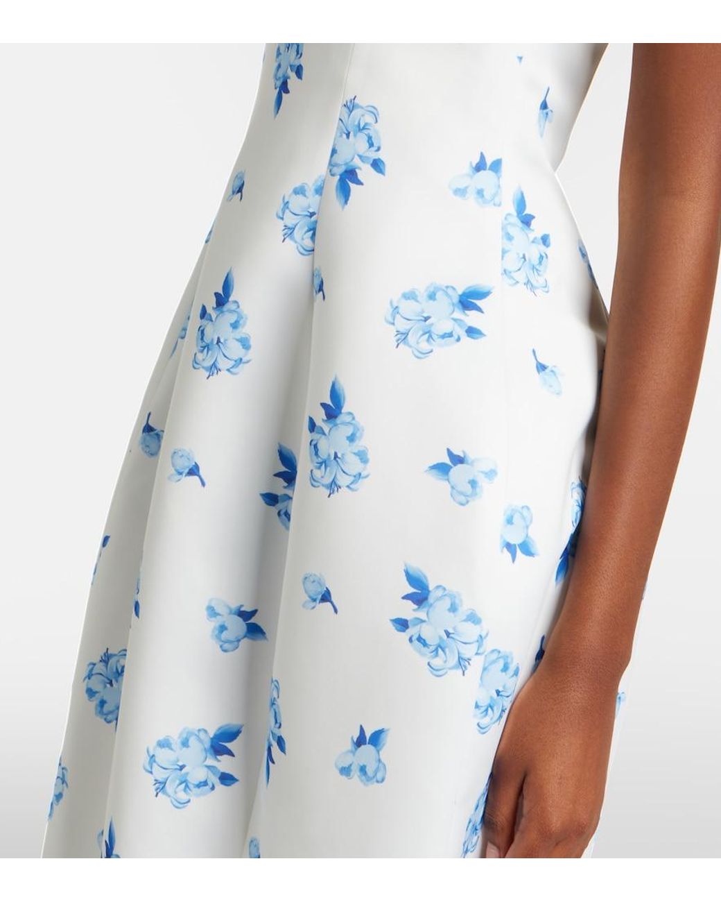 LEO LIN Blue Jessica Floral Bustier Gown