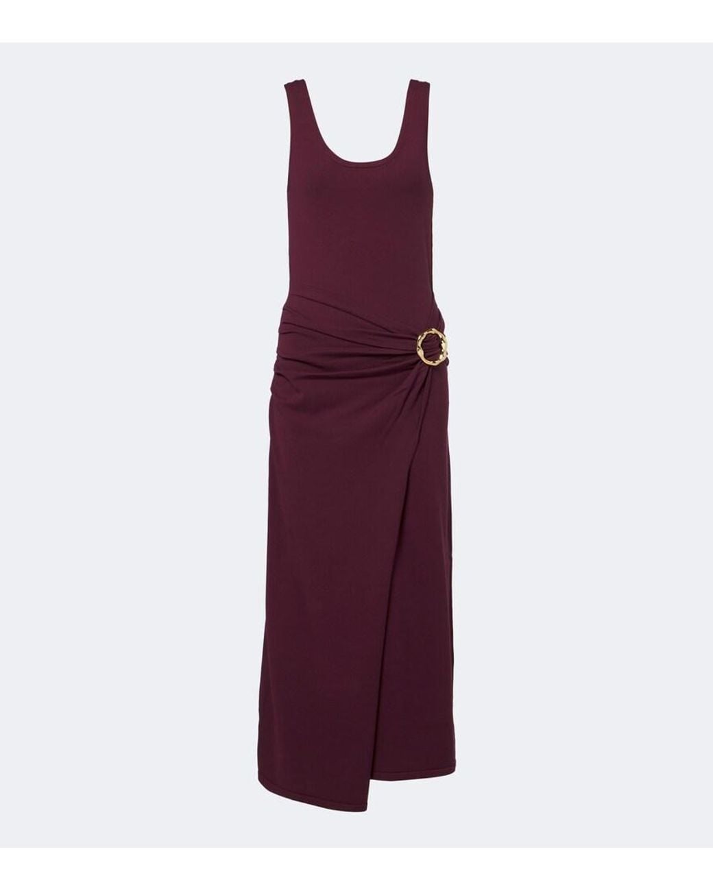 Jonathan Simkhai Purple Genne Gathered Midi Dress