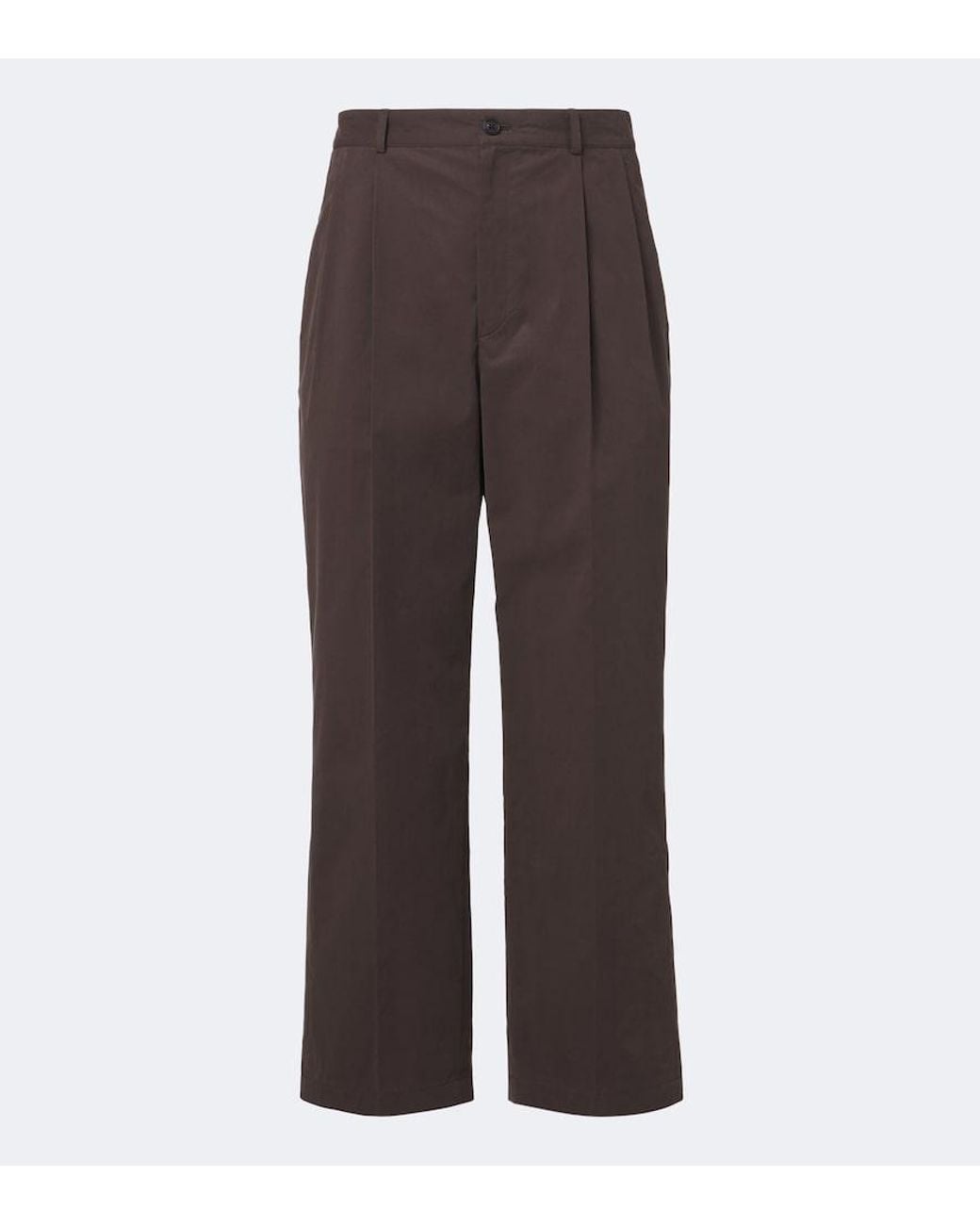 The Row Brown Nesper Cotton Canvas Straight Pants for men