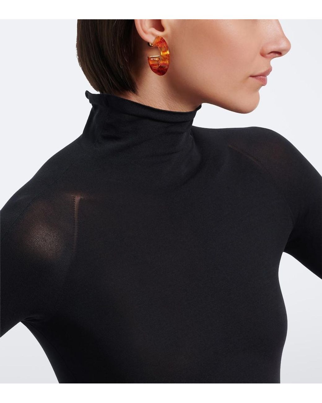 Alaïa Orange Edge Hoop Earrings