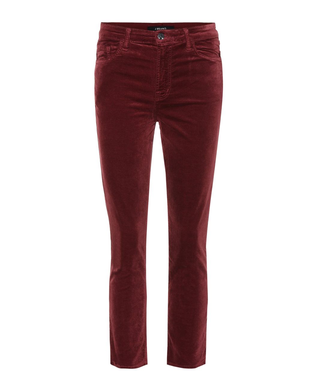 red high rise jeans