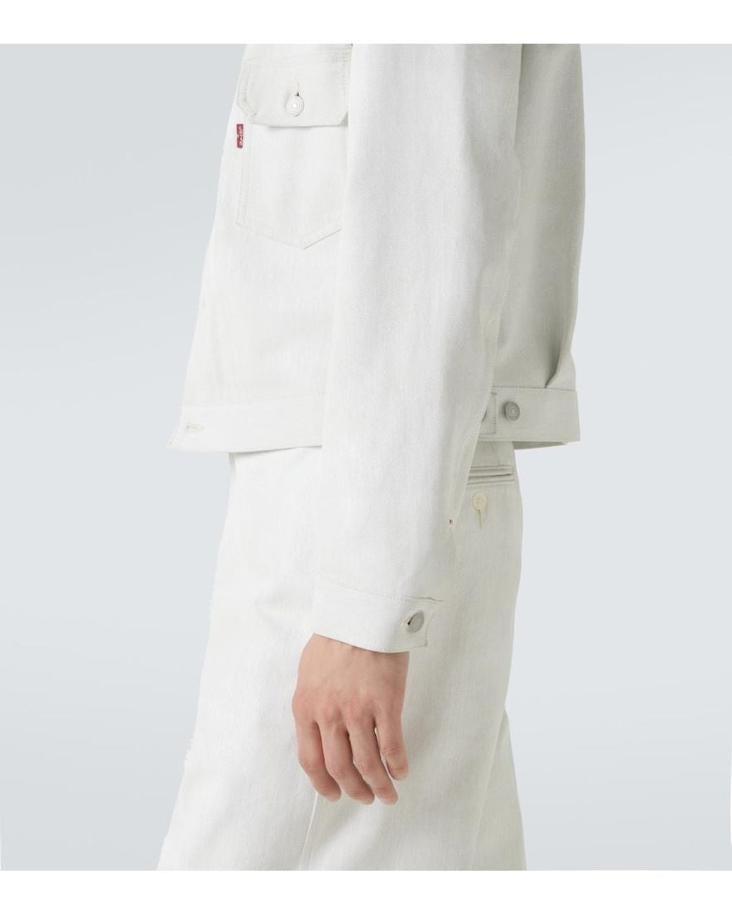 Junya Watanabe White X Levi's Oversized Denim Jacket for men