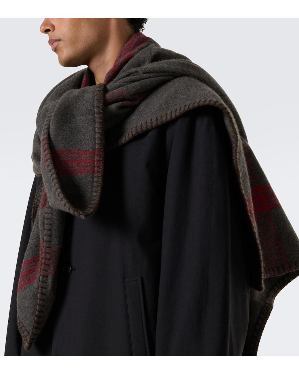 The Row Brown Sosi Wool Scarf for men