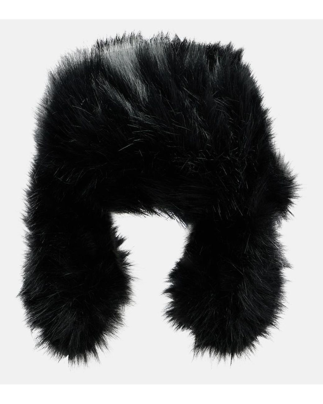 Ruslan Baginskiy Black Cotton-Trimmed Aviator Hat