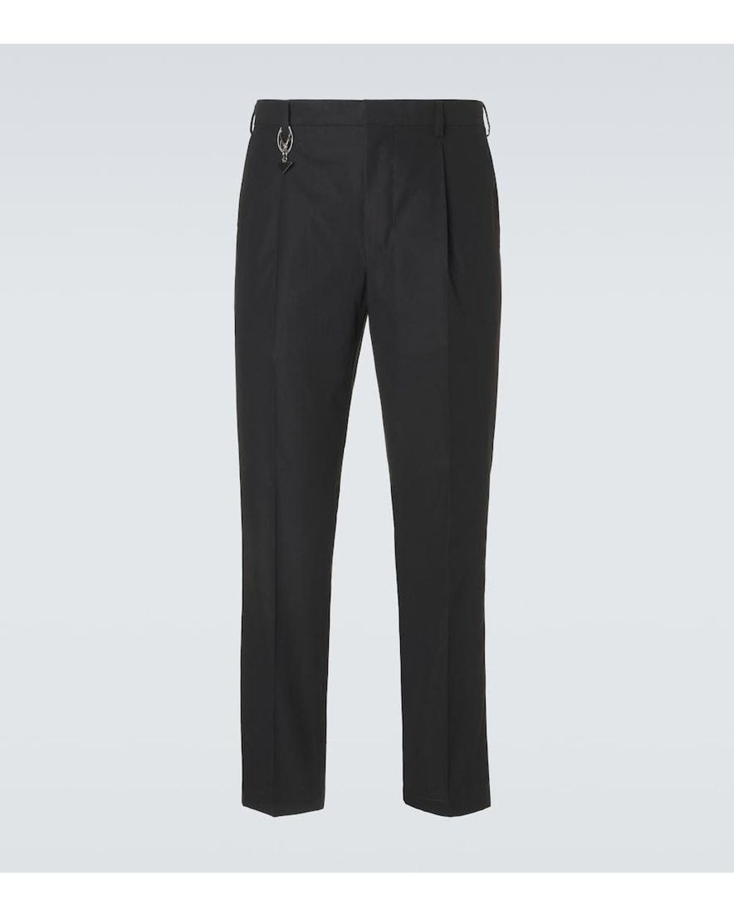 Prada Black Cotton Straight Pants for men