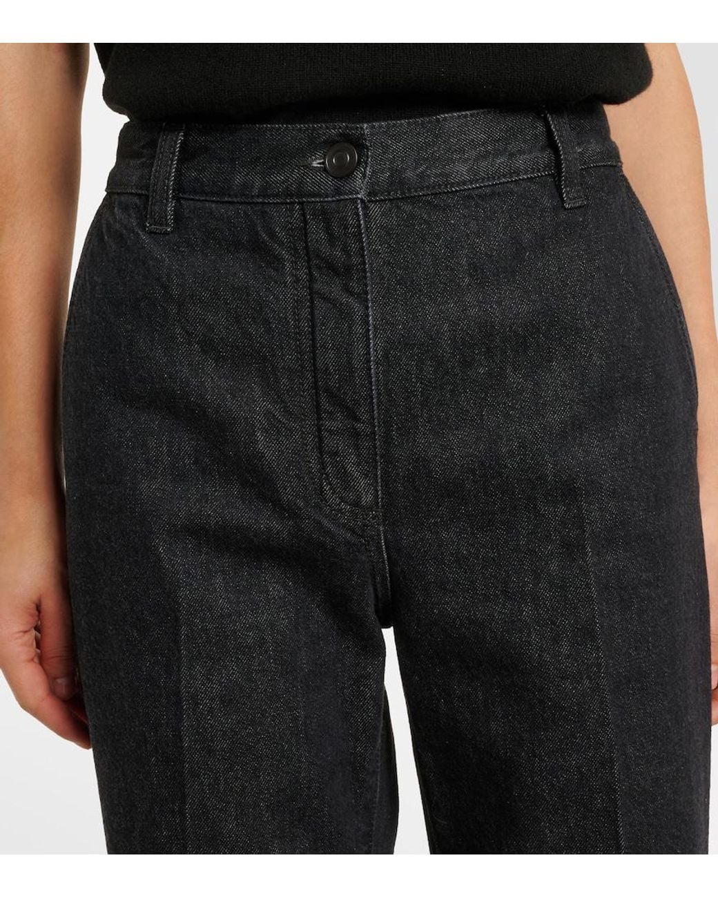 The Row Blue Vita Straight Jeans