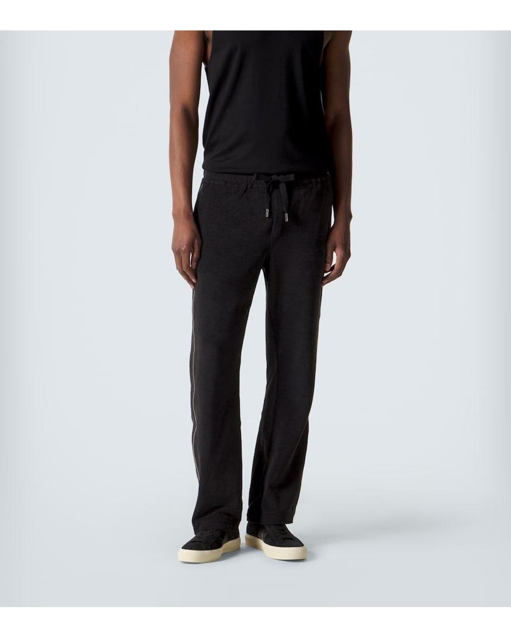 Dolce & Gabbana Black Cotton-Blend Sweatpants for men