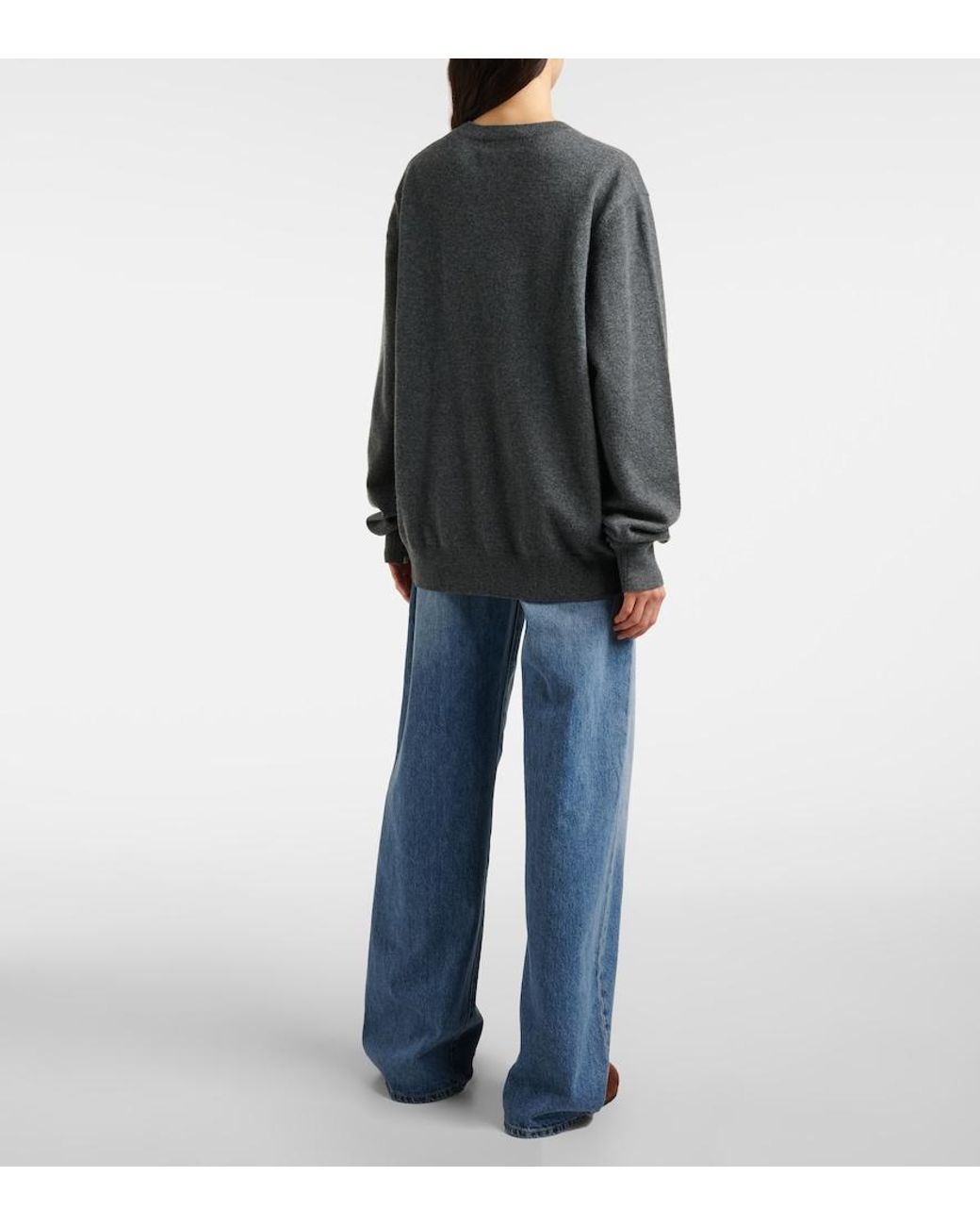 Extreme Cashmere Gray N°358 Mister Cashmere-Blend Sweater