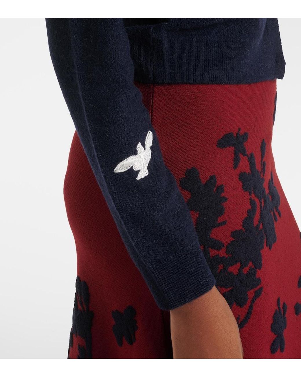 Erdem Blue Embroidered Cardigan