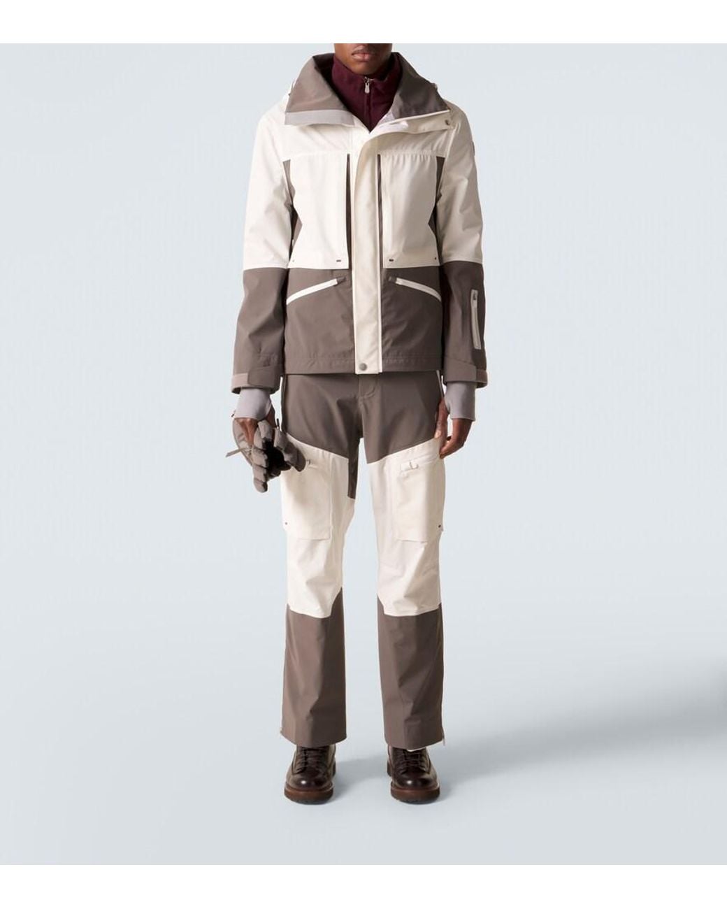 Brunello Cucinelli White Ski Salopettes for men