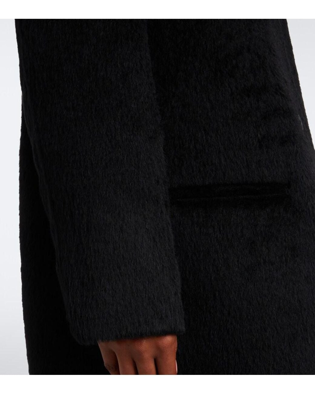 Loulou de Saison Black Orson Alpaca And Wool Coat