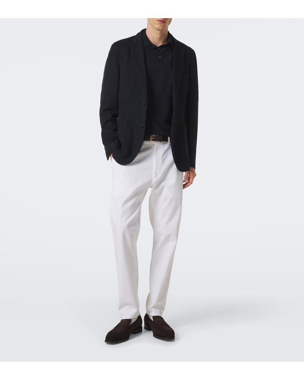 Slowear Blue Single-Breasted Wool-Blend Blazer for men