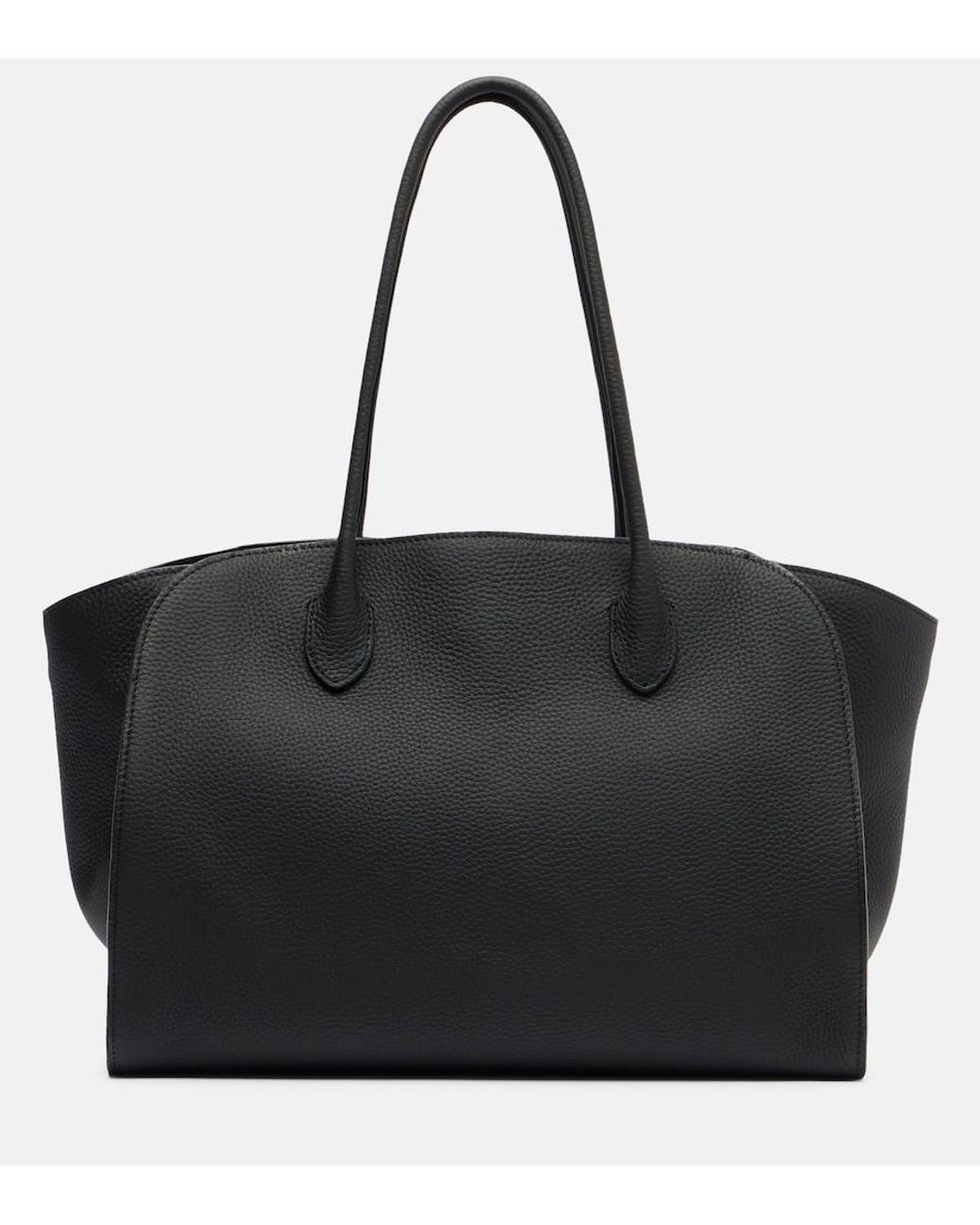 The Row Black Marlo 14 Leather Tote Bag
