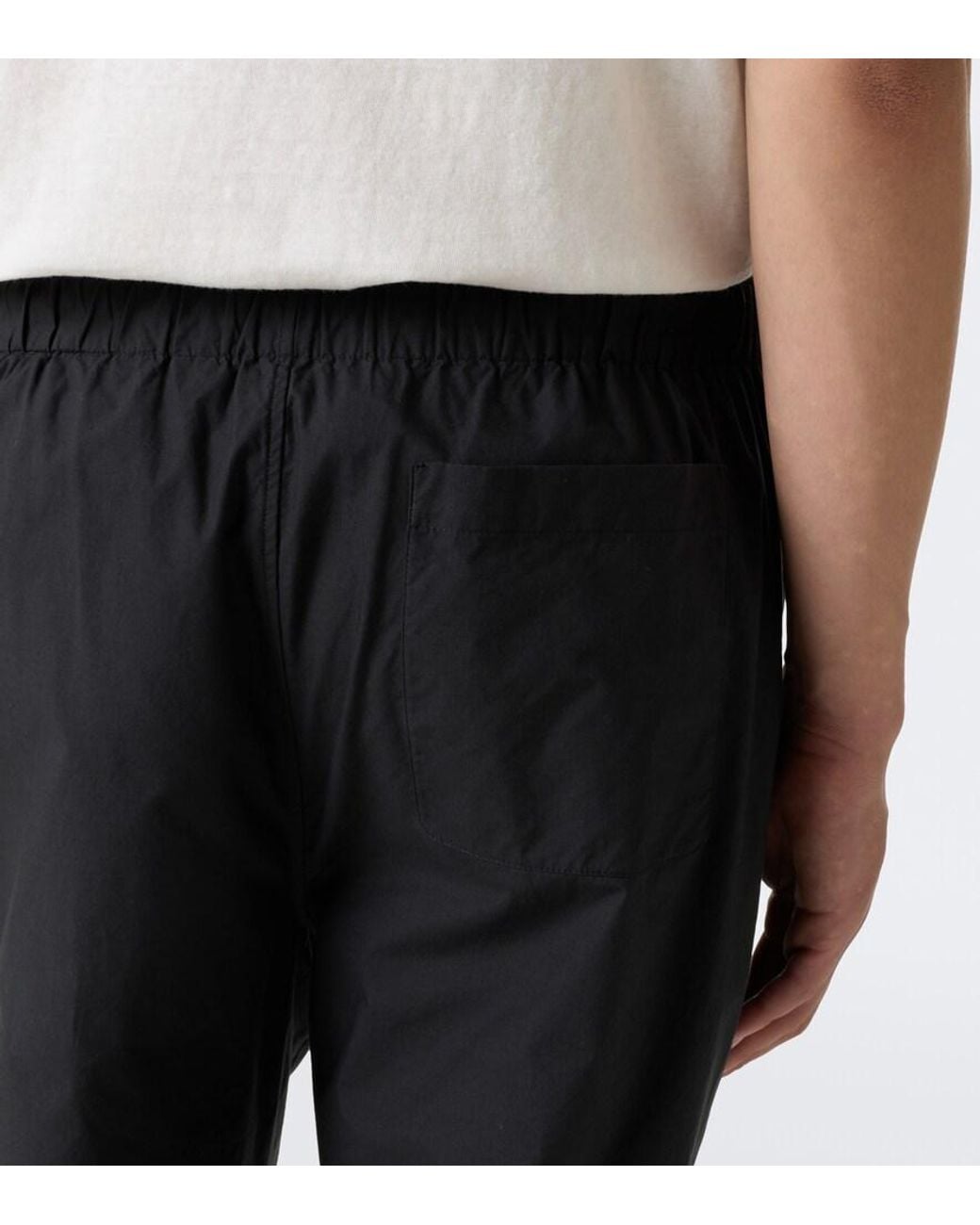 The Row Black Pascale Cotton And Silk Straight Pants for men