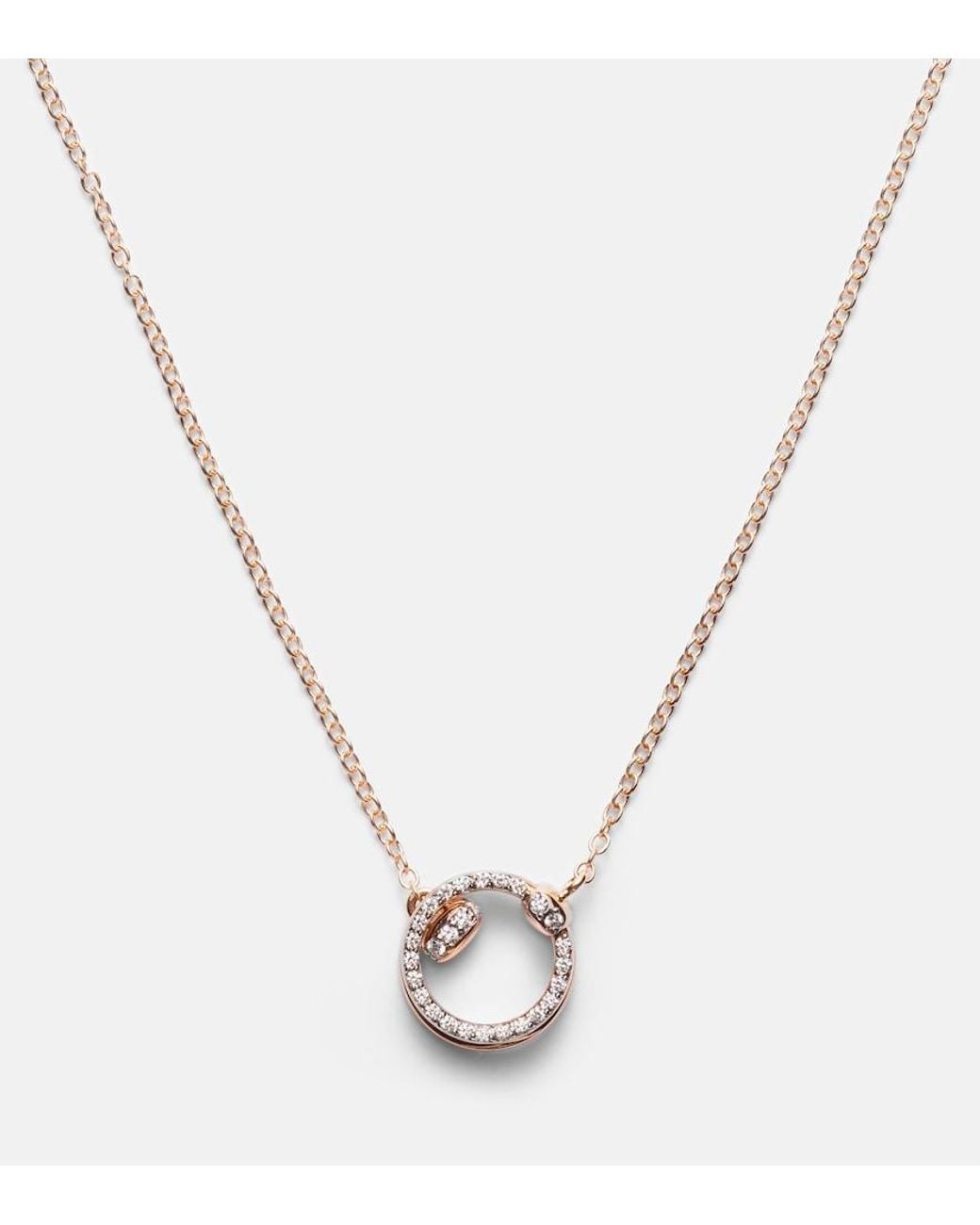 Pomellato White Together 18Kt Rose Chain Necklace With Diamonds