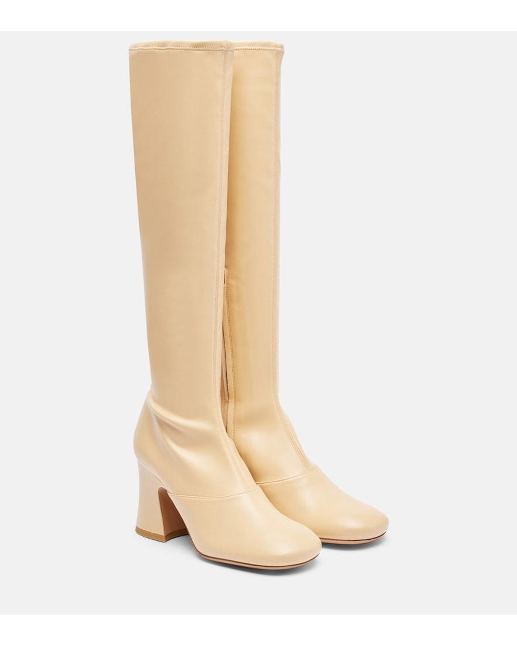 Chloé Natural Janis 80 Knee-High Boots