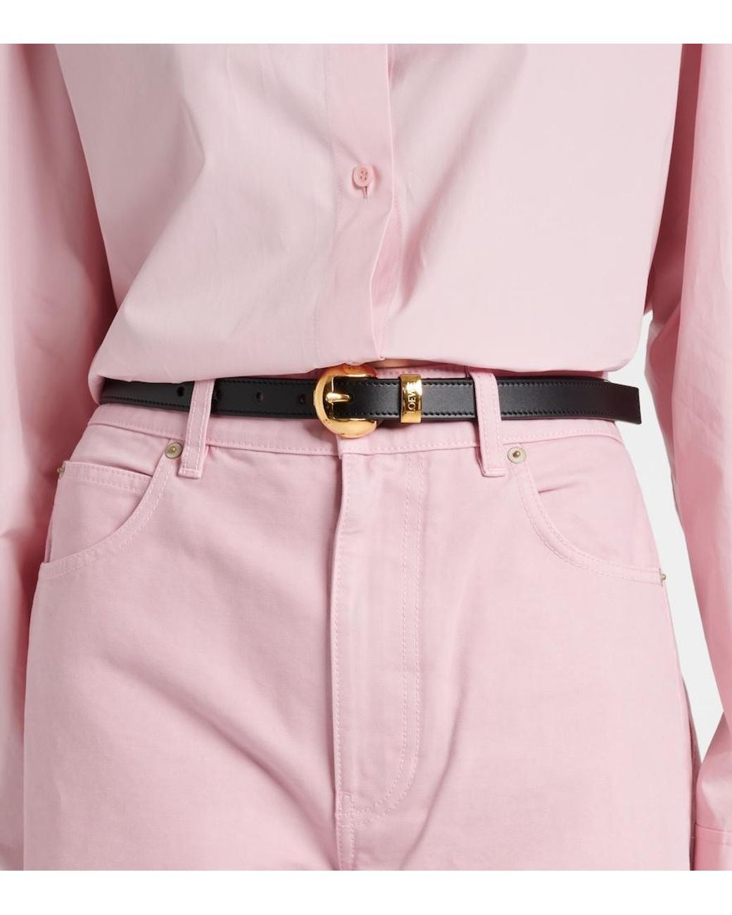 Loewe Brown Pebble Leather Belt