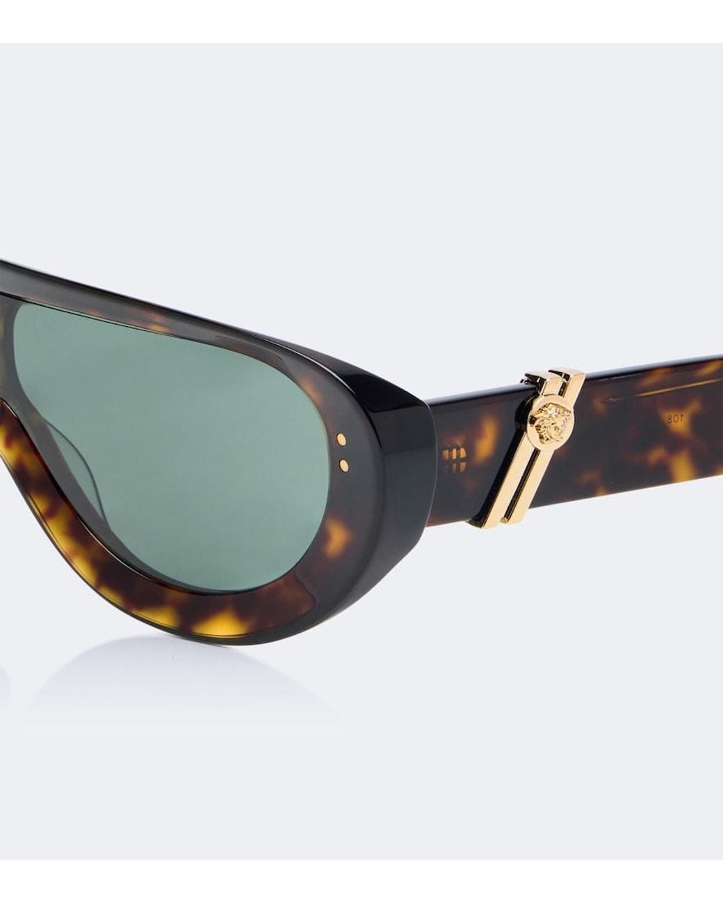 Versace Green Eckige Sonnenbrille Peggy