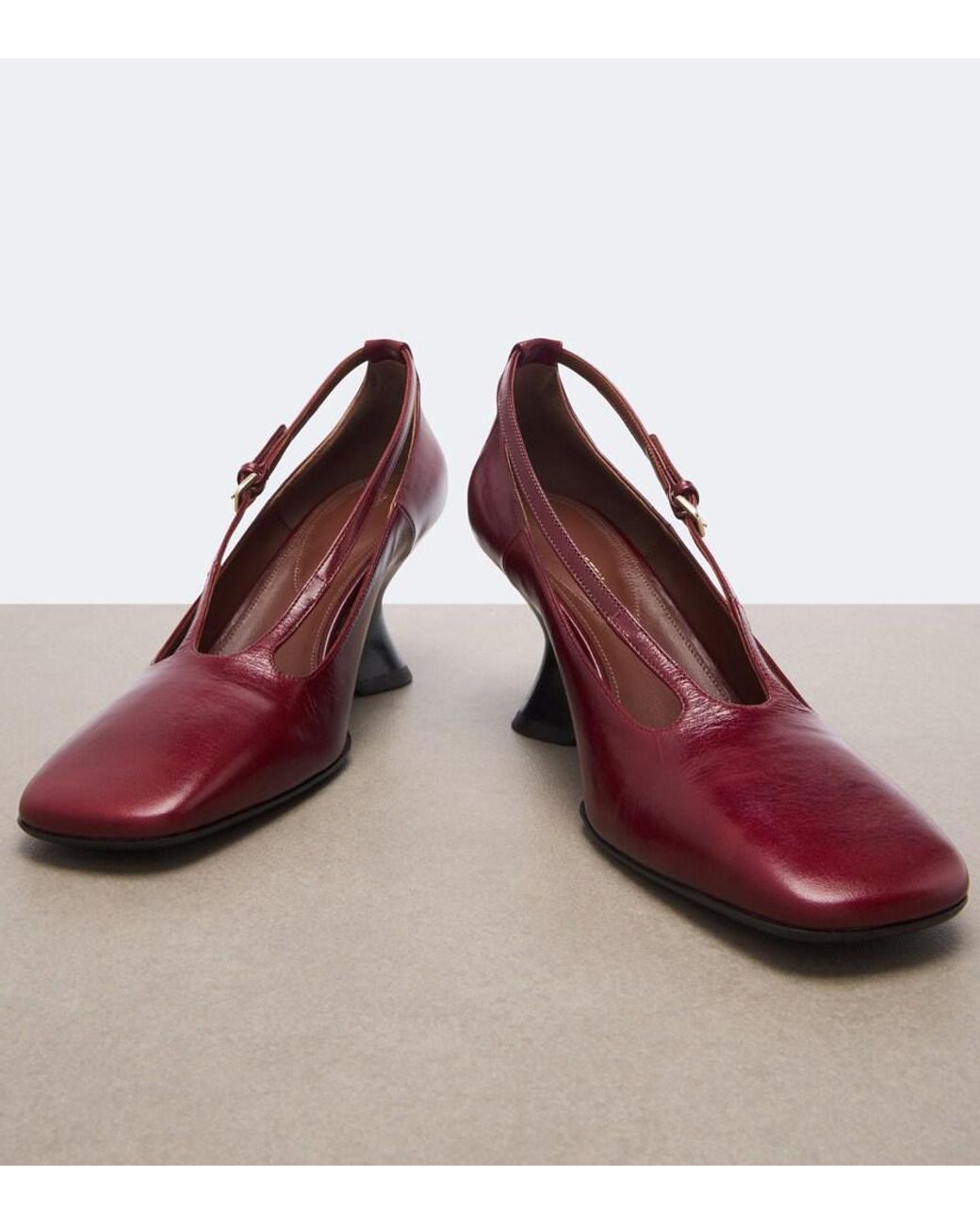 Dries Van Noten Red Leather Pumps